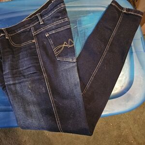 New York & Company Dark Indigo Straight Leg Jeans